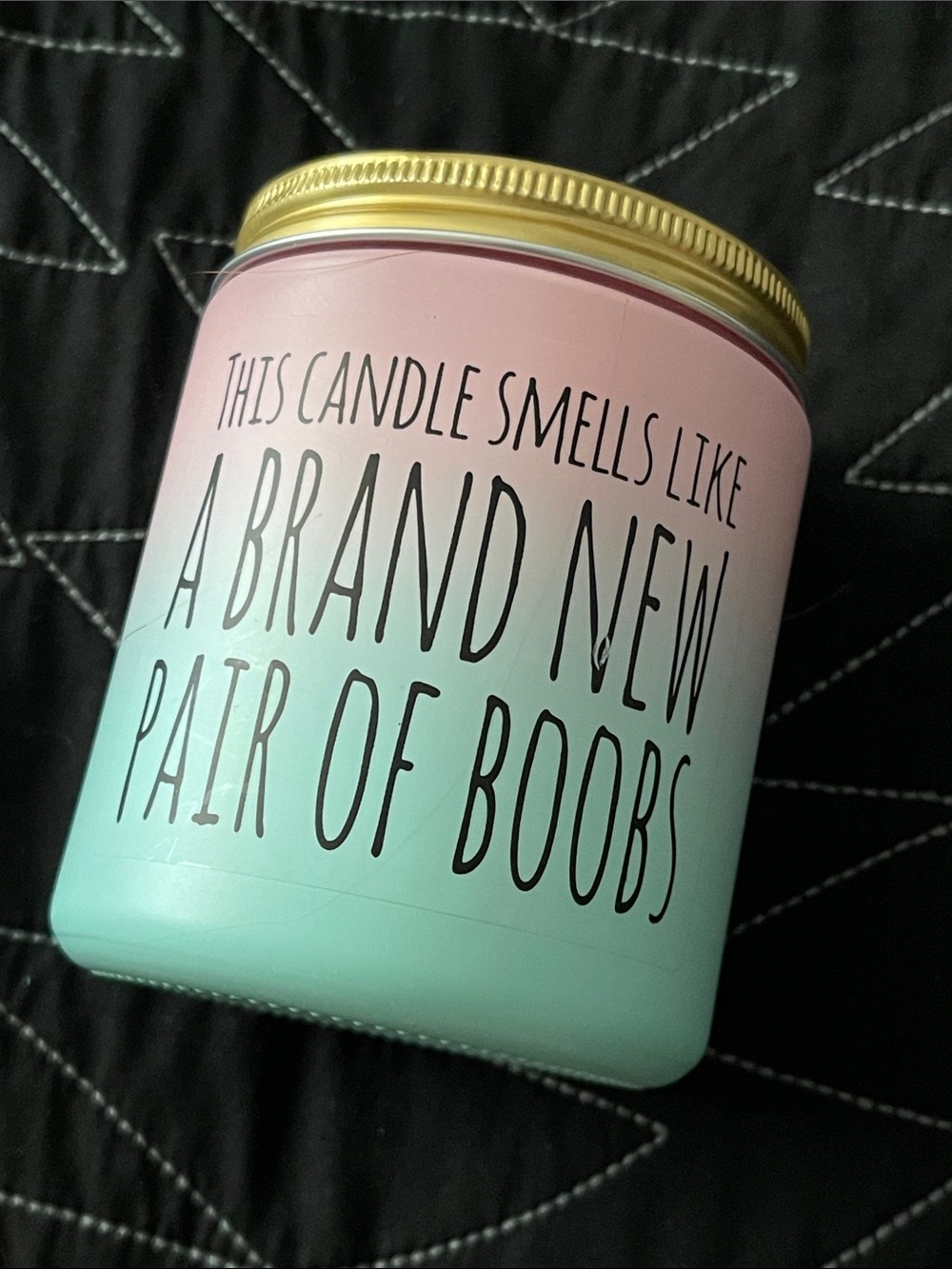 Scented Jar Candle - Pink to Mint Gradient